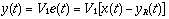 y(t)=V1e(t)=V1[x(t)-yR(t)]